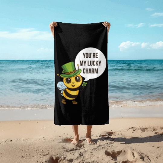Youre My Lucky Charm Funny St. Patrick's Day Gift Beach Towels