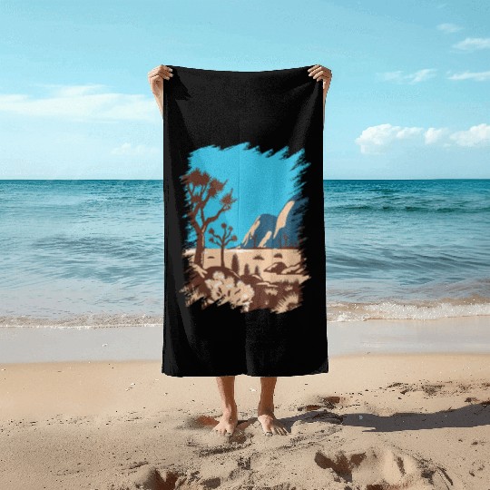 Joshua Tree National Park California Beach Towels