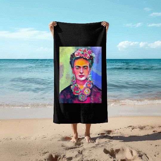 Frida Kahlo Beach Towels