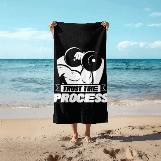Trust The Process Gym Motivation Fitness Workout Beach Towels