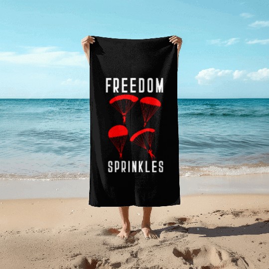 Paratrooper Freedom Sprinkles Airborne Military So Beach Towels