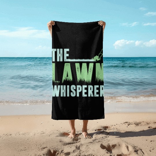 Funny Lawn Mowing The Lawn Whisperer Beach Towels