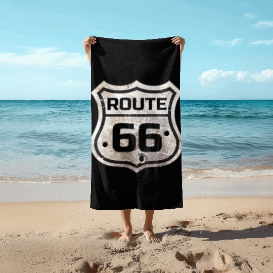 Route 66 Beach Towels