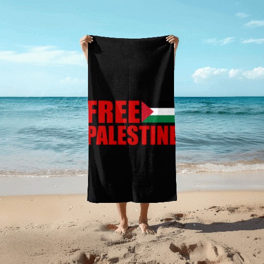 Free palestine Beach Towels