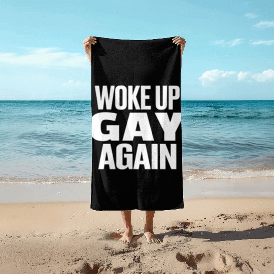 Gay Couple Homosexual LGBTQ Queer Pride Beach Towels