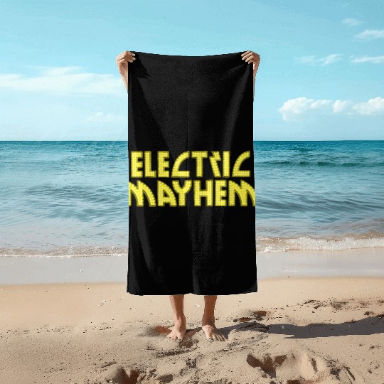 Electric Mayhem Beach Towels