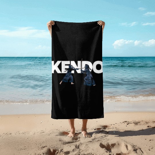 Kendo Fighters Samurai Bogu Shina Ninja Katana Beach Towels