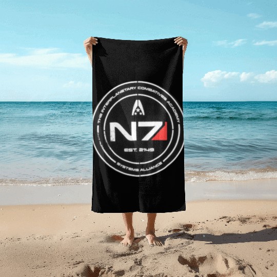 N7 Mass Effect Commander Shepherd Beach Towels