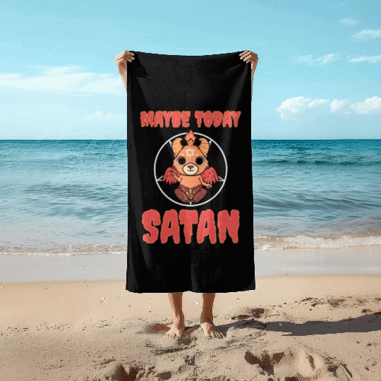 Baphomet Maybe Today Satan Beach Towels