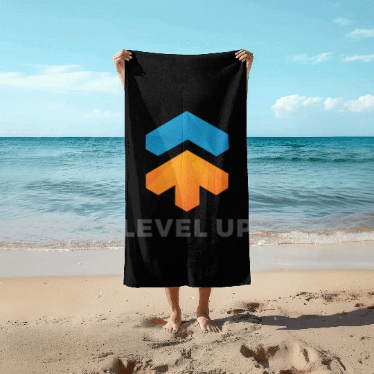 level up Beach Towels