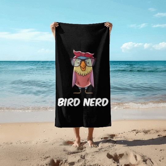 Bird Nerd Beach Towels
