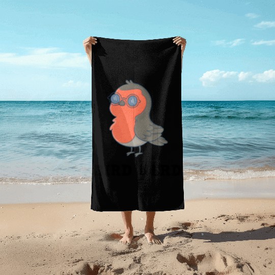 Bird Nerd Beach Towels