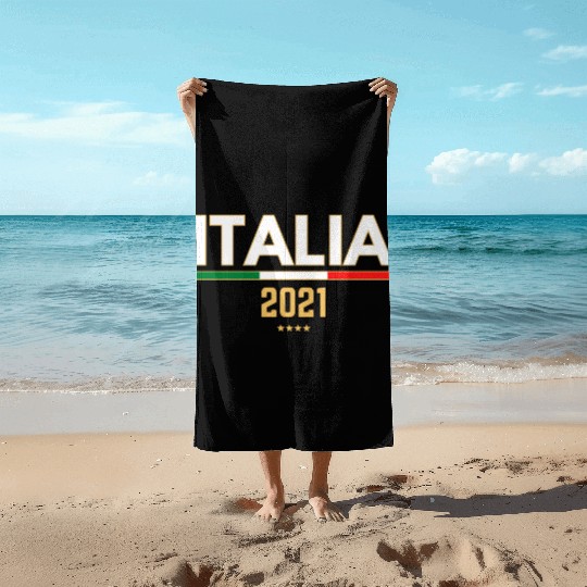 Italy Soccer National Team Euro Fotball 2021 Beach Towels