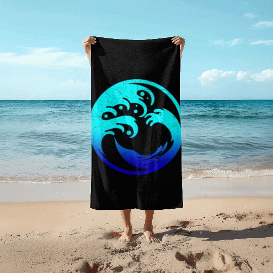 Maori Ocean Circle Tattoo Gift Idea Beach Towels