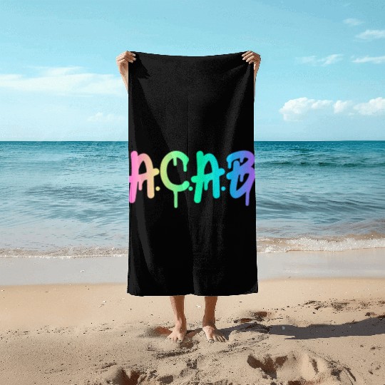 ACAB Rainbow Drip Beach Towels