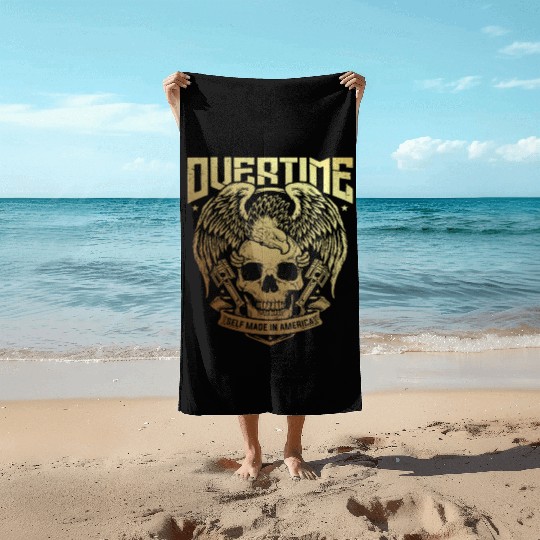 OVER TIME MECANO SELF MADE IN AMERICA Beach Towels