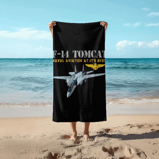 F 14 Tomcat Naval aviation Beach Towels