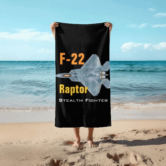 F 22 Raptor stealth fighter Beach Towels
