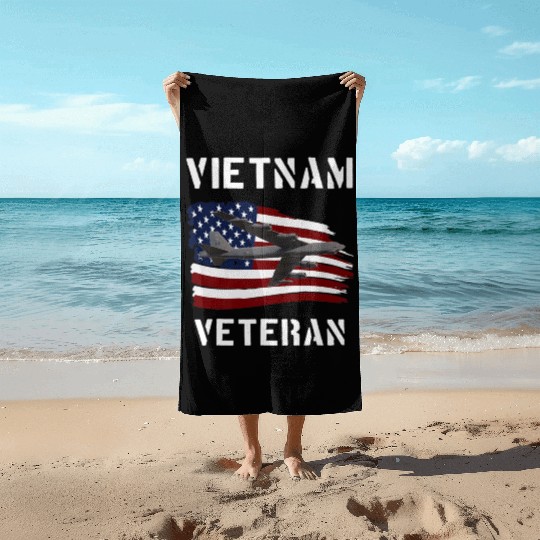 Vietnam Veteran B52 Stratofortress Bomber Plane Us Beach Towels