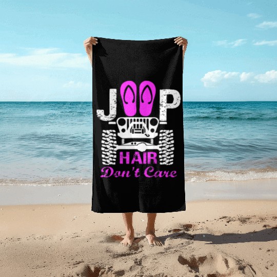Jeep Hair Don't Care Beach Towels