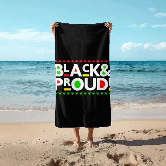 Black and Proud Beach Towels