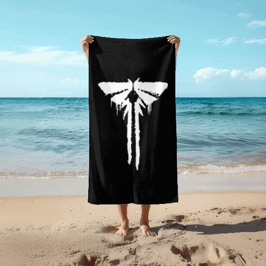 fireflies white Beach Towels