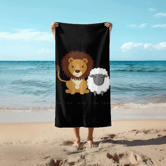 The Lion and the Lamb Beach Towels