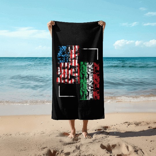 Italian Roots American Born Italian Herritage Beach Towels