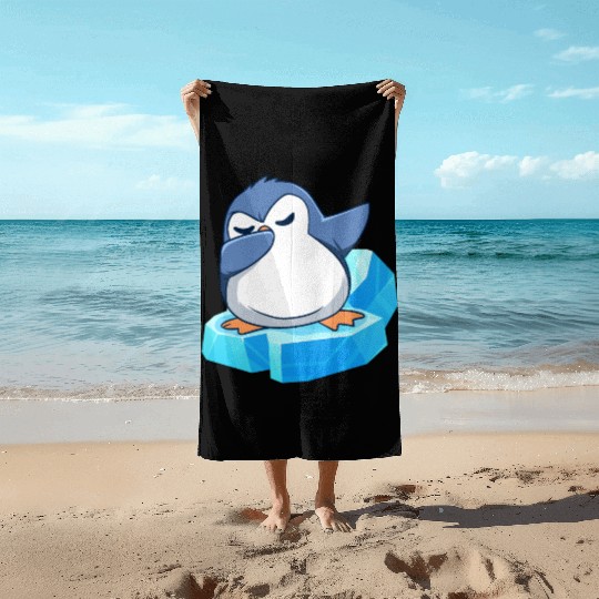 Dab Dabbing Penguins Flipper Penguin Zoo Animals Beach Towels