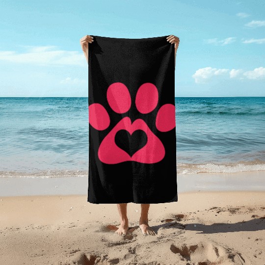Dog Paw Adopt A Pet Dog Rescue Beach Towels