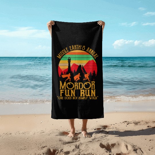 Mordor Fun Run One läuft nicht einfach Vintage Beach Towels
