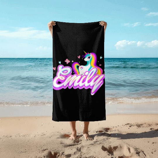 Emily Unicorn Beach Towels