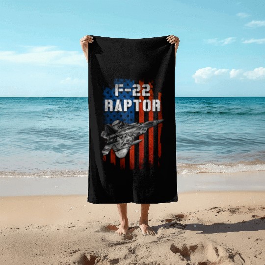 F22 Raptor Aircraft Army US Airborne Beach Towels