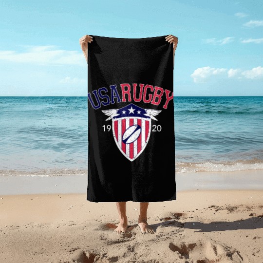 Vintage Usa Rugby Beach Towels