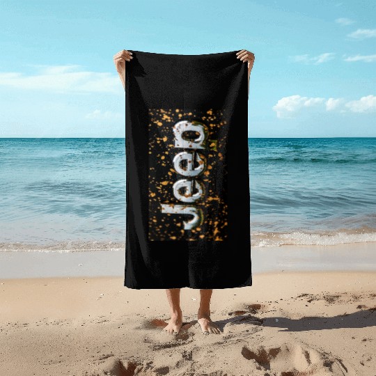 Jeep Emblem gold Beach Towels