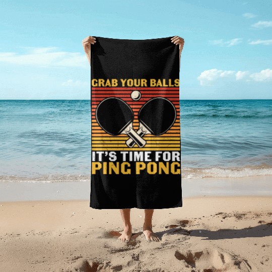 Ping Pong Lovers - Table Tennis - Ping Pong Saying Beach Towels