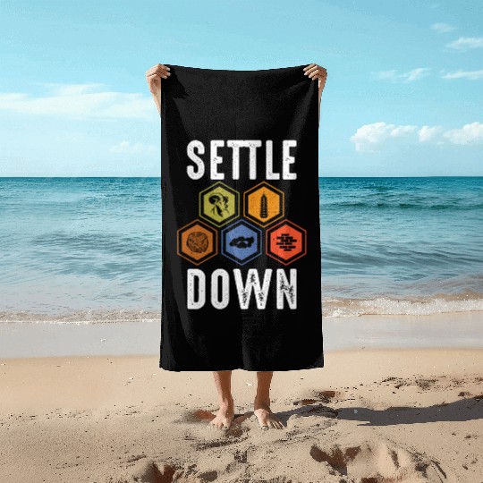 Settle Down Board Game Night Settle Trade Build Beach Towels