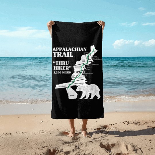 Thruh Hiker, Appalachian Trail - US Trail Beach Towels