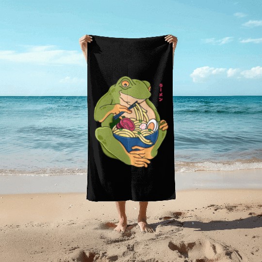 Toad Japanese Ramen Beach Towels