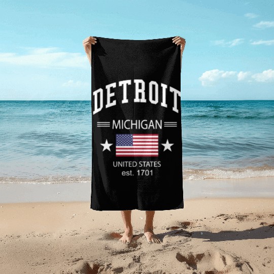 Detroit Beach Towels