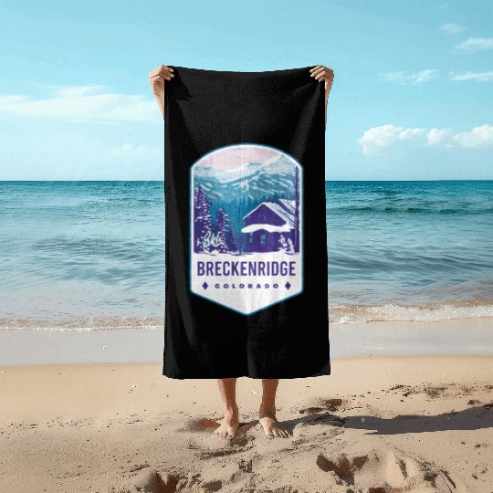 Breckenridge Colorado Ski Badge Beach Towels