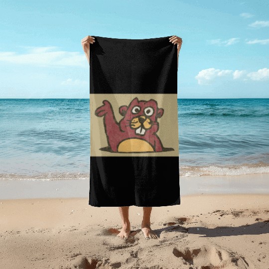 Gopher Vintage Style Distressed (Gold) Beach Towels