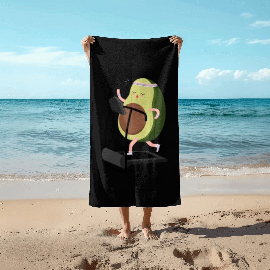 run avocado Beach Towels