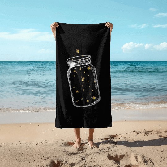 Lightning Bugs Catching Fireflies I Fireflies Beach Towels