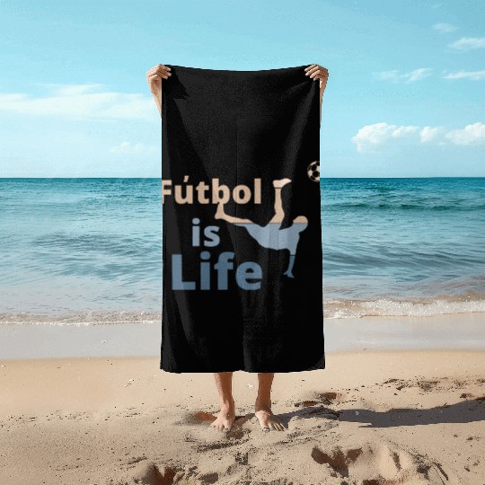 Football is life Beach Towels