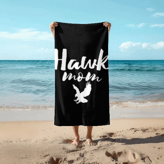 Hawk Mom Beach Towels