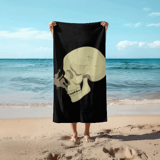 Skull Bouldering Beach Towels