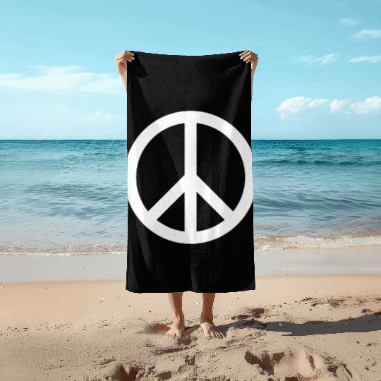 PEACE PEACE PEACE ON EARTH Beach Towels