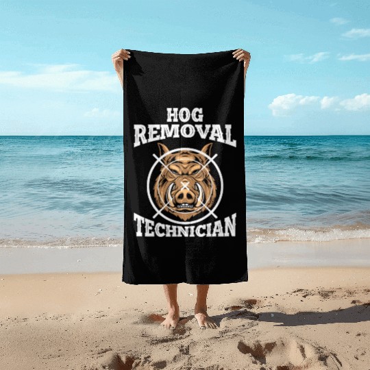 Boar wild boar hunting Wild boar hunter Beach Towels