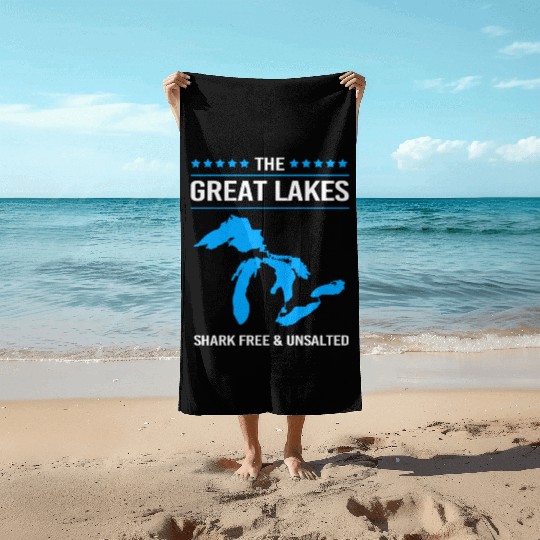 The Great Lakes Shark Free And Unsalted Beach Towels